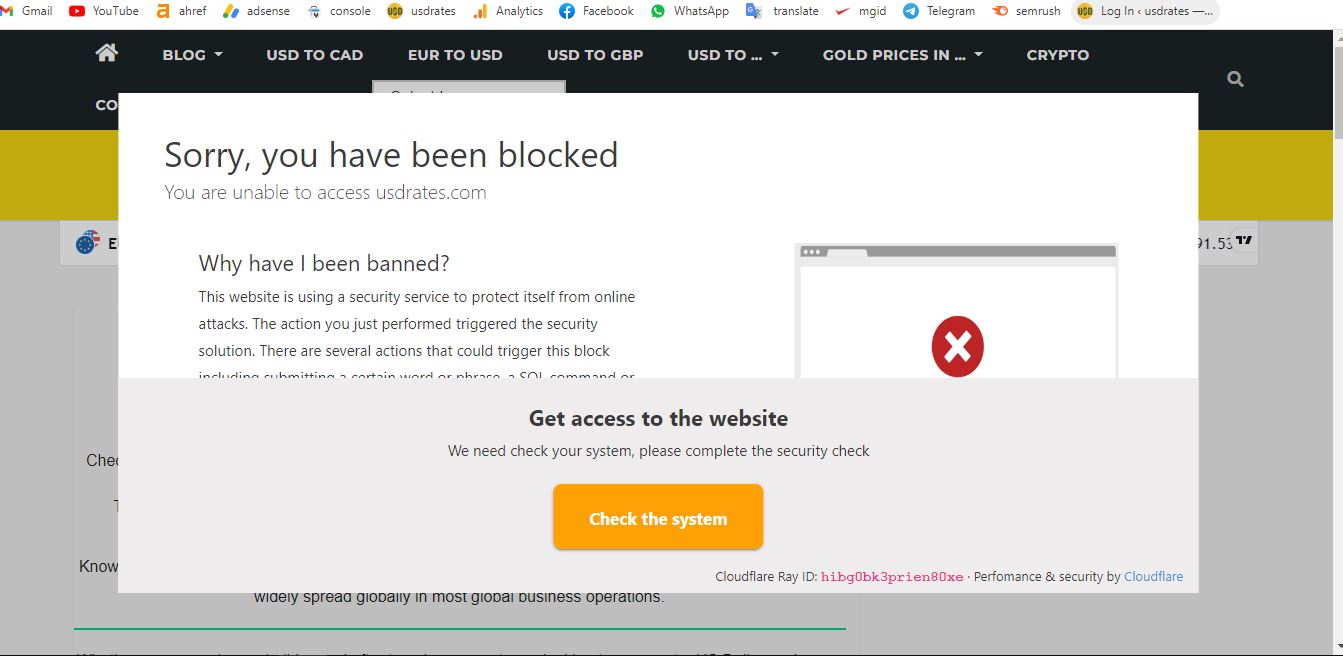 cloudflare ray id blocked