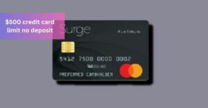 $500 credit card limit no deposit